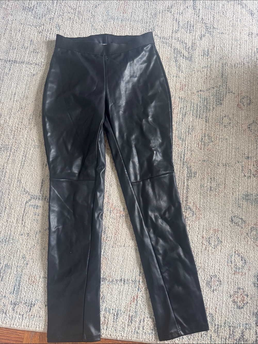 Emerson fry Black Faux Leather Leggings
